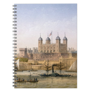 Torn av London, c.1862 (färglithoen) Anteckningsbok Med Spiral