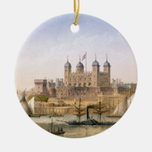 Torn av London, c.1862 (färglithoen) Julgransprydnad Keramik