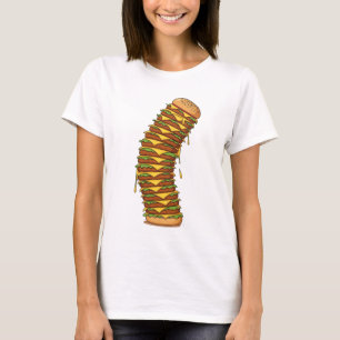 Torn av ostig galenskap – överdriven tecknad serie t shirt