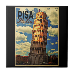 Torn av Pisa ltaly Kakelplatta