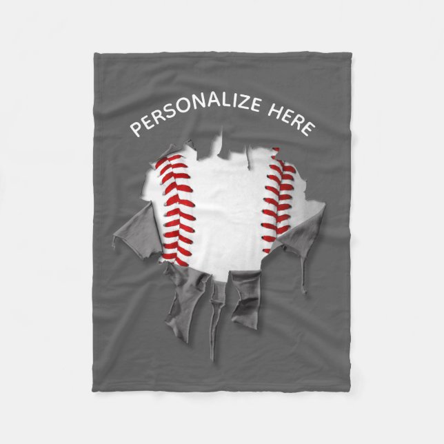 Torn Baseball Fleece Blanket (Framsidan)