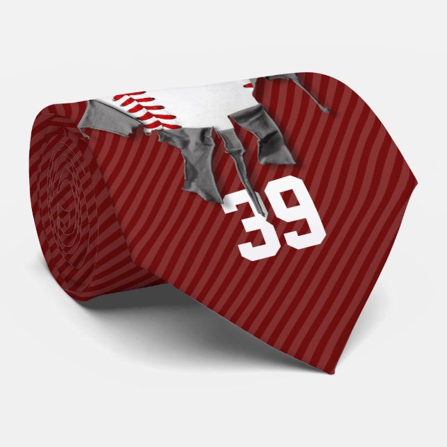 Torn Baseball (personlig) Tie Slips (Rullad)