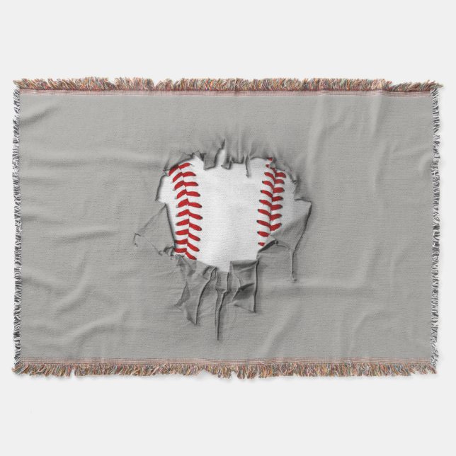 Torn Baseball Throw Blanket Filt (Framsidan)