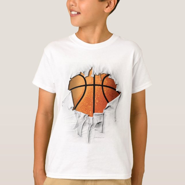 Torn Basketball (nummer och namn) T Shirt (Framsida)