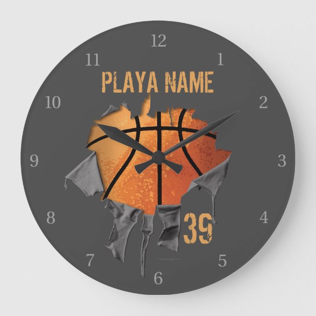 Torn Basketball Stor Klocka (Framsida)
