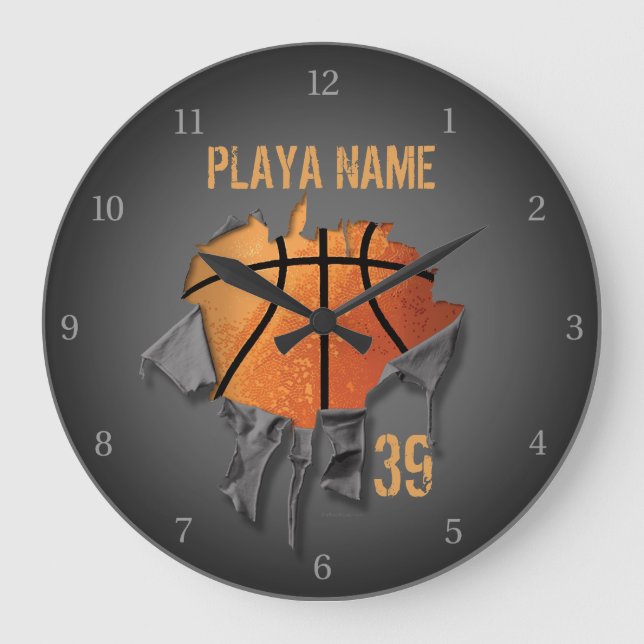 Torn Basketball Stor Klocka (Framsida)