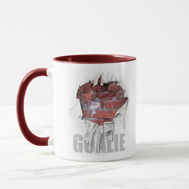 Torn Brick Wall Goalie (Fotboll) Mugg (Vänster)