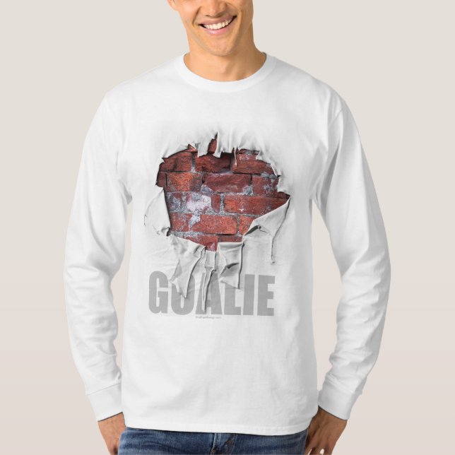 Torn Brick Wall Goalie (Fotboll) Tee Shirt (Framsida)