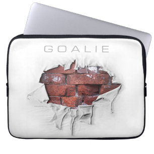 Torn Brick Wall Goalie (Hockey) Laptop Fodral