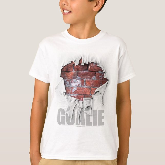 Torn Brick Wall Goalie (Hockey) Tee (Framsida)