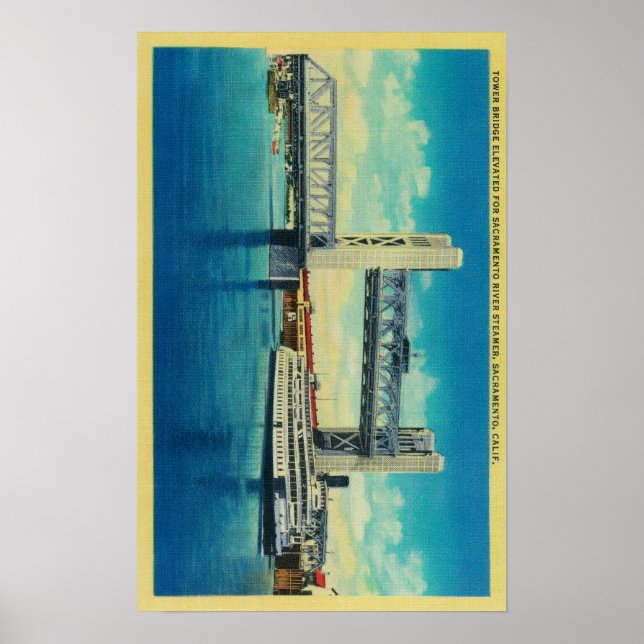 Torn Bridge Elevated for Sacramento River Poster (Framsidan)