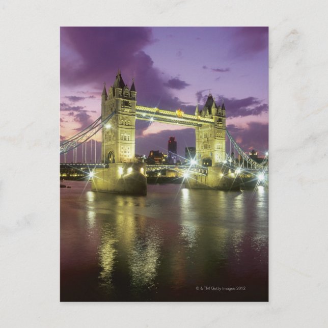 Torn Bridge i natt Vykort (Framsida)