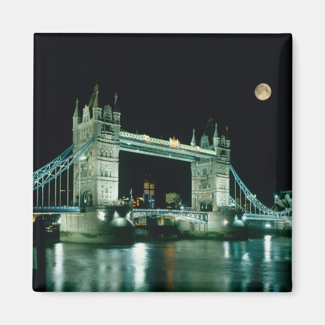 Torn Bridge i Night, London, England Magnet (Framsidan)
