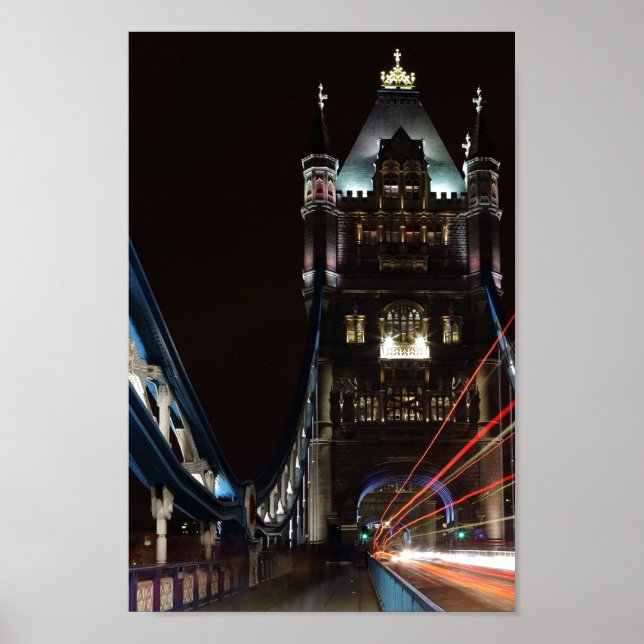 Torn Bridge Ljus London Storbritannien Europa, Poster (Framsidan)