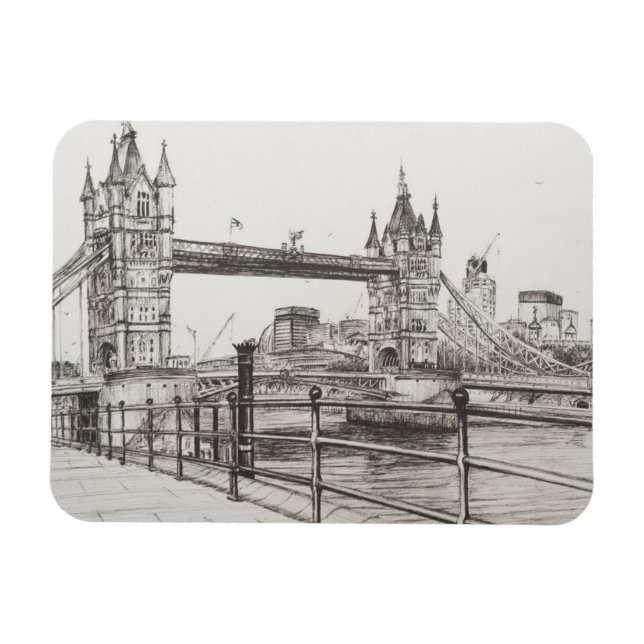 Torn Bridge London 2006 Magnet (Horisontell)