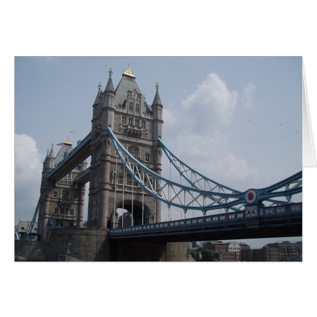 Torn Bridge London Card Hälsningskort (Framsidan Horizontal)