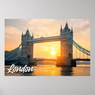 Torn Bridge, London, England Poster