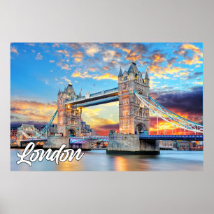 Torn Bridge   London, England Poster