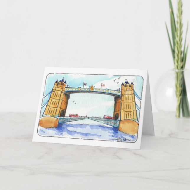Torn Bridge London Foleting Card Kort (Framsida)