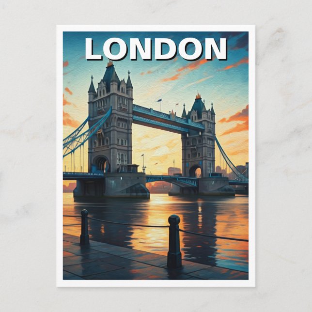 Torn Bridge London Förenade kungariket Travel Vykort (Framsida)