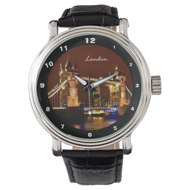 Torn Bridge, London i Night, England (UK) Armbandsur (Framsida)