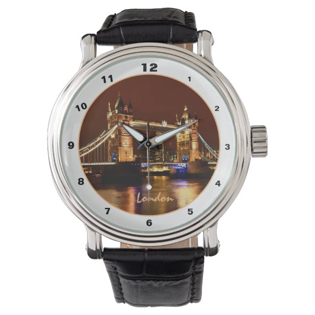 Torn Bridge, London i Night, England (UK) watch Armbandsur (Framsida)