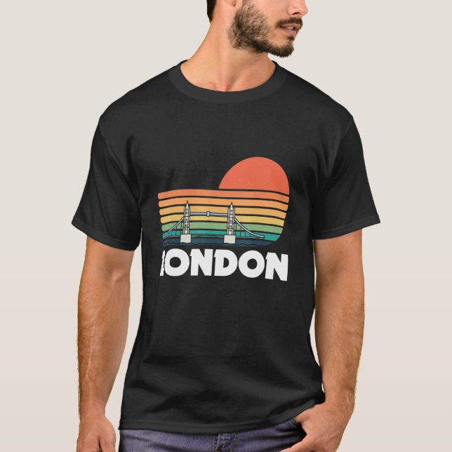 Torn Bridge London över teman i Underbara Storbrit T Shirt (Framsida)