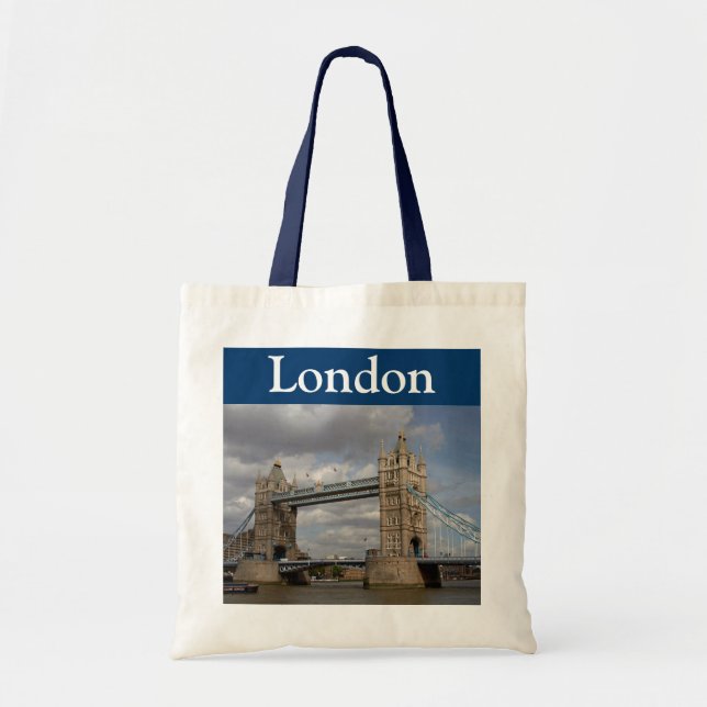 Torn Bridge, London Tote Bag Tygkasse (Framsidan)