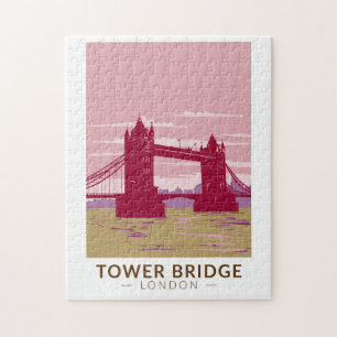 Torn Bridge London Travel Art Vintage Pussel