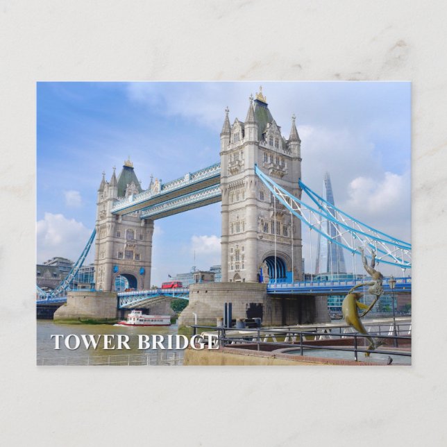 Torn Bridge London UK Postcard Vykort (Framsida)