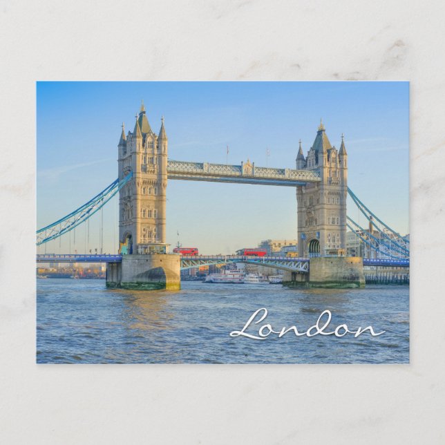 Torn Bridge London UK Postcard Vykort (Framsida)