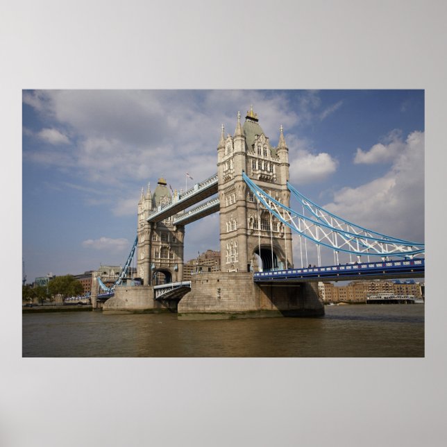 Torn Bridge och River Thames, London Poster (Framsidan)