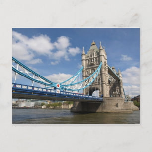 Torn Bridge on River Thames London UK Vykort
