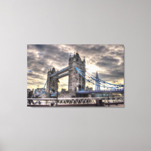 Torn Bridge & The Shard, London, England Canvastryck