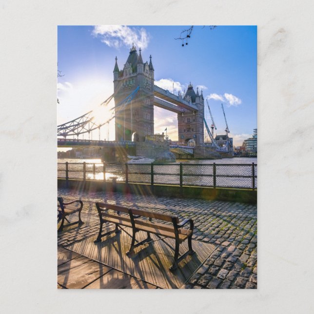 Torn Bridge vid Dawn, London UK Postcard Vykort (Framsida)