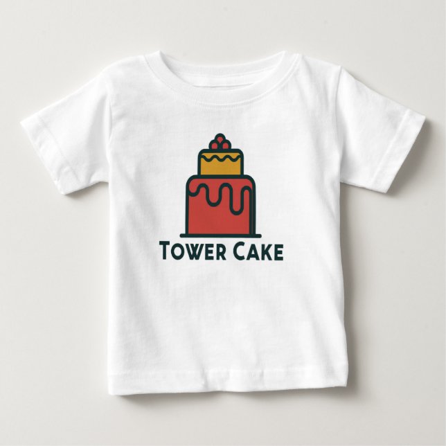 Torn Cake Söt Bebis Fin Jersey T Shirt (Framsida)
