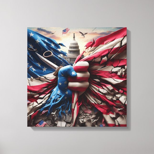 Torn Country Art Print Canvastryck (Framsida)