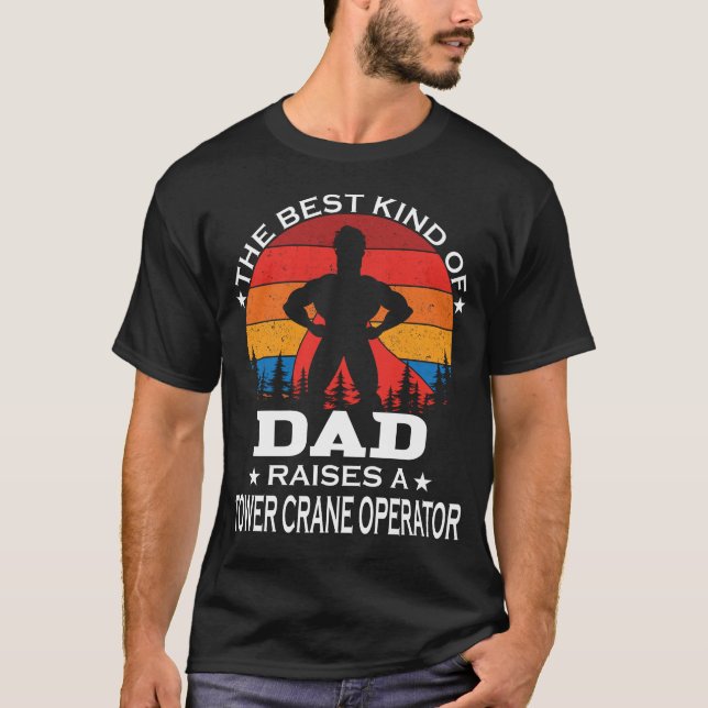 Torn Crane Operator Best Kind of Pappa T Shirt (Framsida)