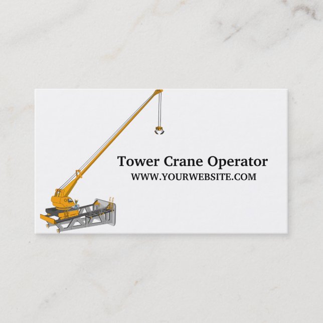 Torn Crane Operator - Byggverksamhet Visitkort (Framsida)