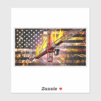 Torn Crane Operator Flagga Klistermärken