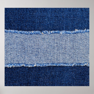 Torn denim: blå jeans-väv. poster