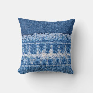 Torn Denim: Dubbla Blue Jeans Ram Kudde
