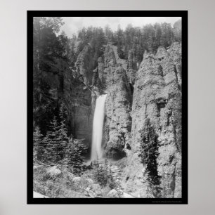 Torn Falls Yellowstone 1899 Poster