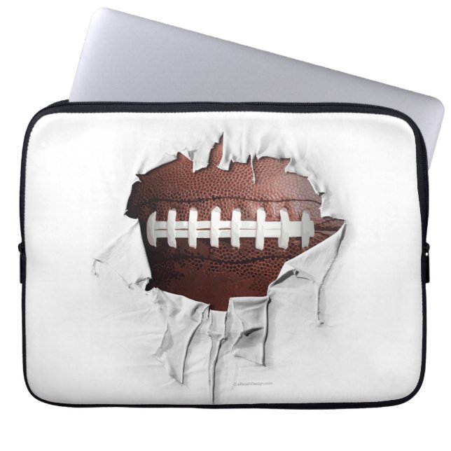 Torn Football Laptop Sleeve (Framsidan)