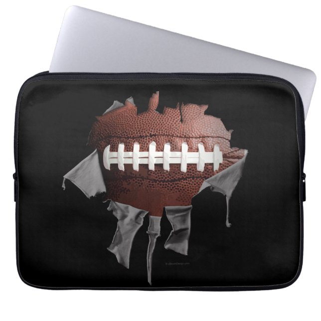 Torn Football Laptop Sleeve (Framsidan)
