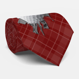 Torn Golf Boll Neck Tie Slips