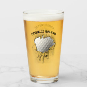 Torn Golf Boll (Personlig) Glaskopp