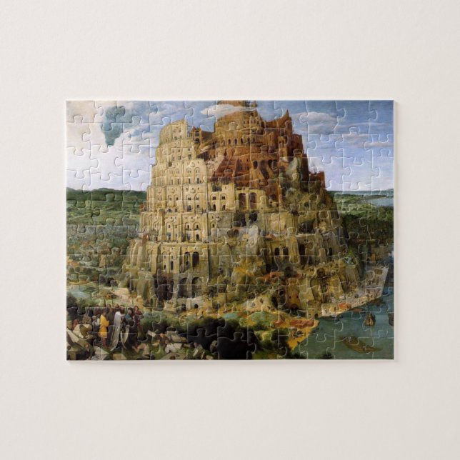 Torn i Babel av Brueghel Pussel (Horisontell)