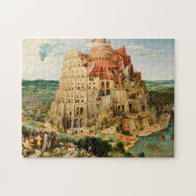 Torn i Babel av Peter Bruegel den äldre Pussel (Horisontell)