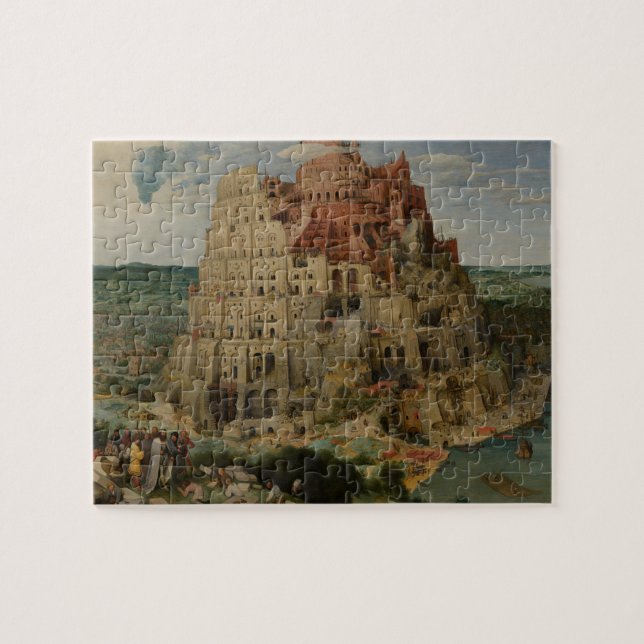 Torn i Babel av Peter Bruegel den äldre Pussel (Horisontell)
